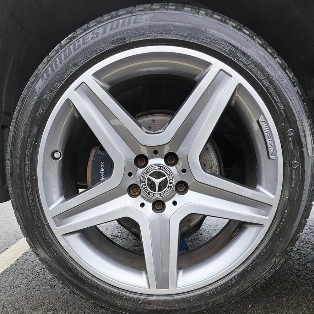 Alloy wheel after diamond cut repair